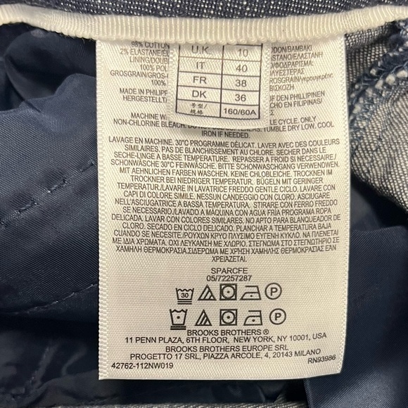 Brooks Brothers NY Denim Wide-Leg High‎ Waisted Trousers Sz. 4 NWT - Picture 6 of 11